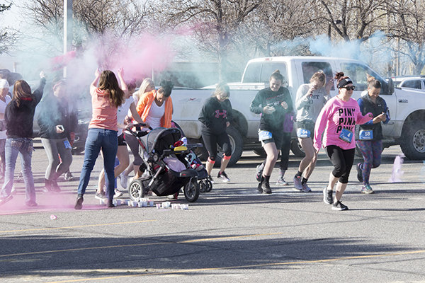 Members of CWC's student ambassadors at the color run