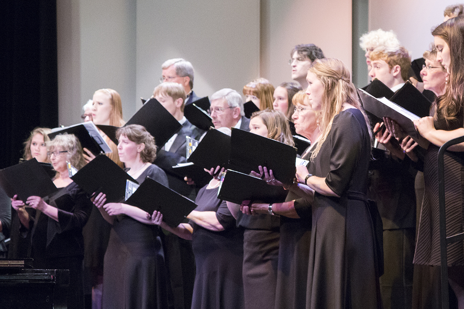 music choir singing on stage